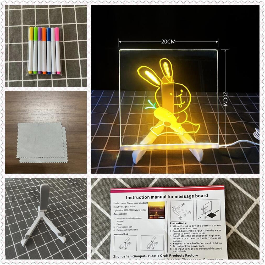 DIY Erasable Children's LED Drawing Board