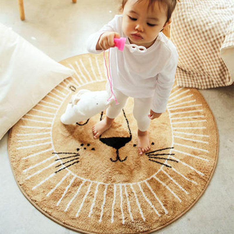 Round Cartoon Lion Mat