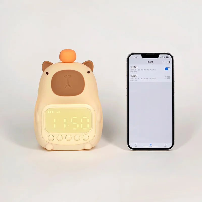 2 in 1 Capybara Clock and Night Light