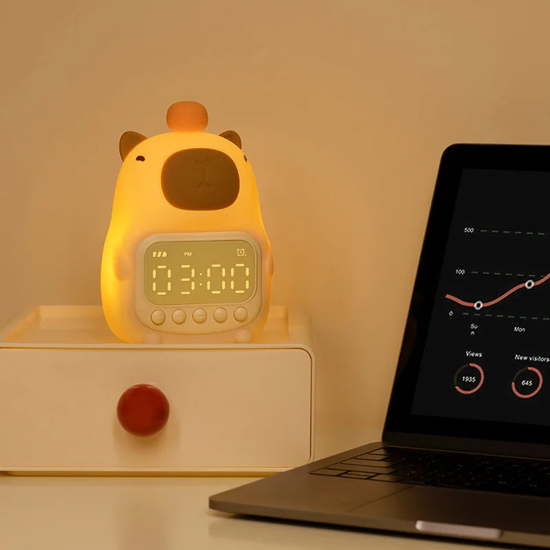 2 in 1 Capybara Clock and Night Light