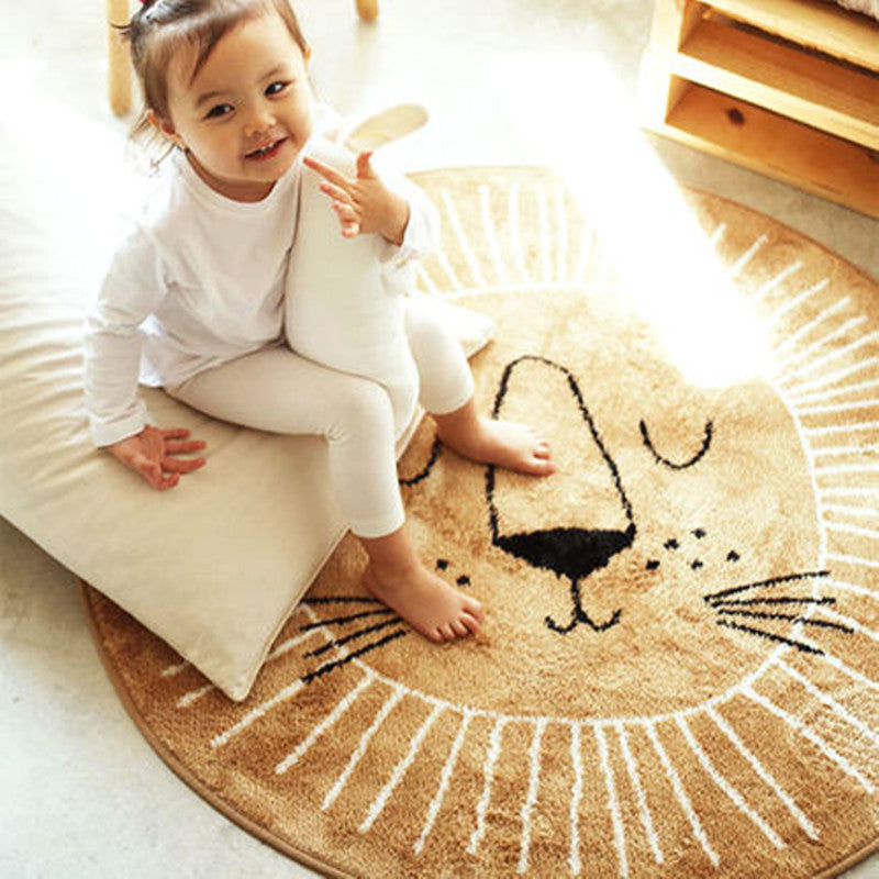 Round Cartoon Lion Mat