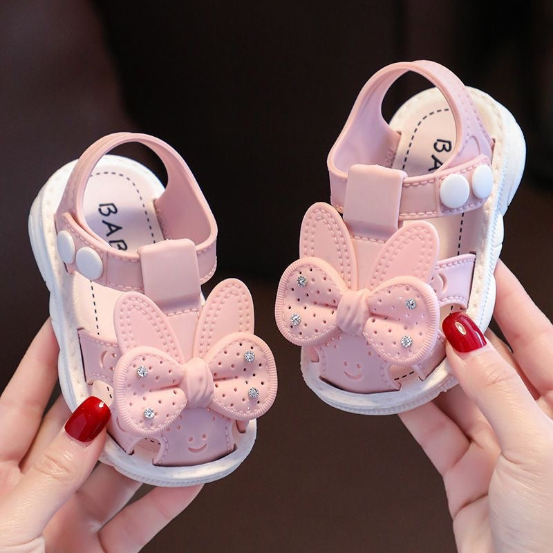 Bow Rhinestone Baby Shoes For Girls