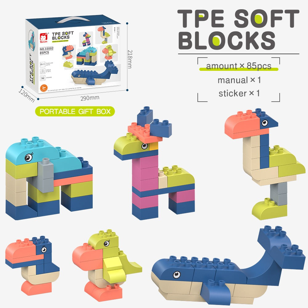 TPE Soft Blocks Building Toy Set