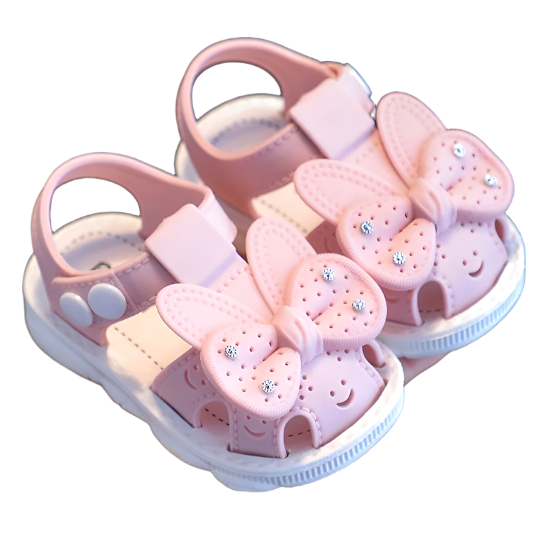 Bow Rhinestone Baby Shoes For Girls