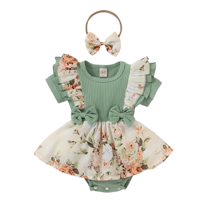 Bowknot Floral Summer Baby Girl Dress