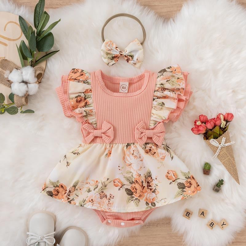 Bowknot Floral Summer Baby Girl Dress