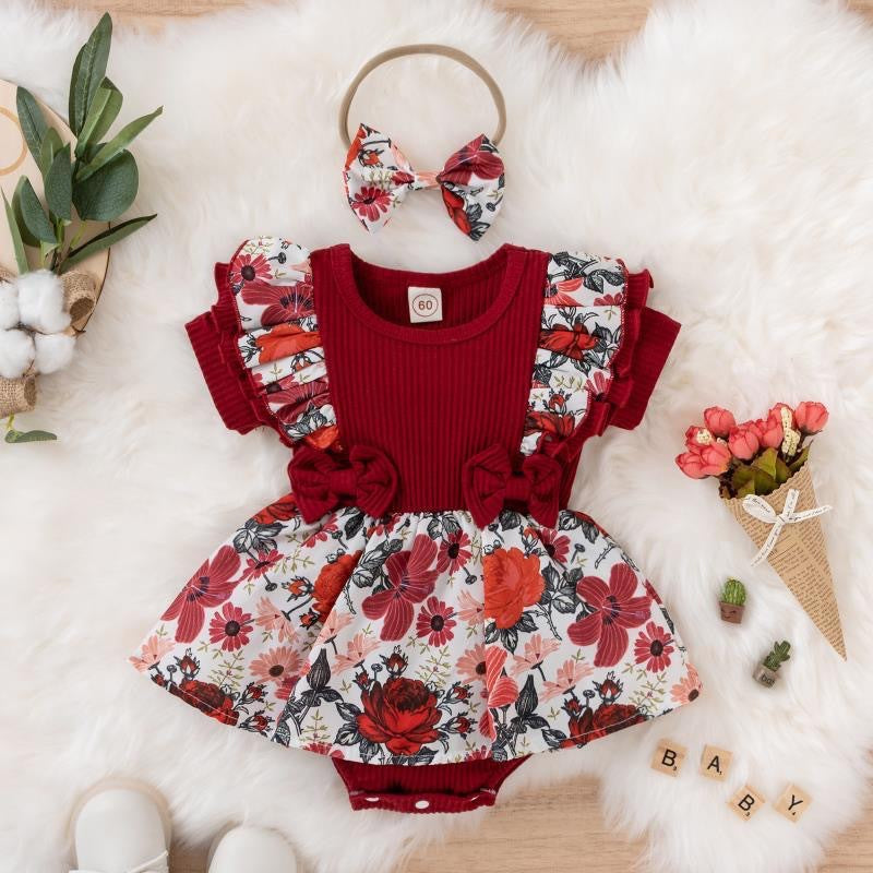 Bowknot Floral Summer Baby Girl Dress