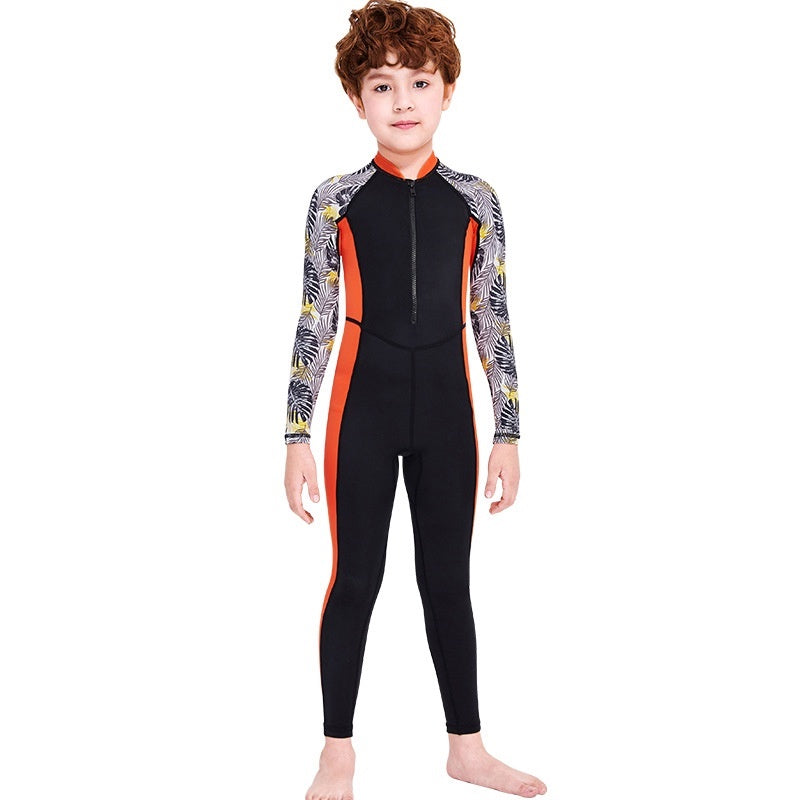 Boys Long Sleeve One-Piece Swimwear