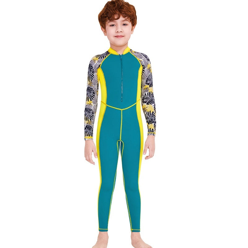 Boys Long Sleeve One-Piece Swimwear