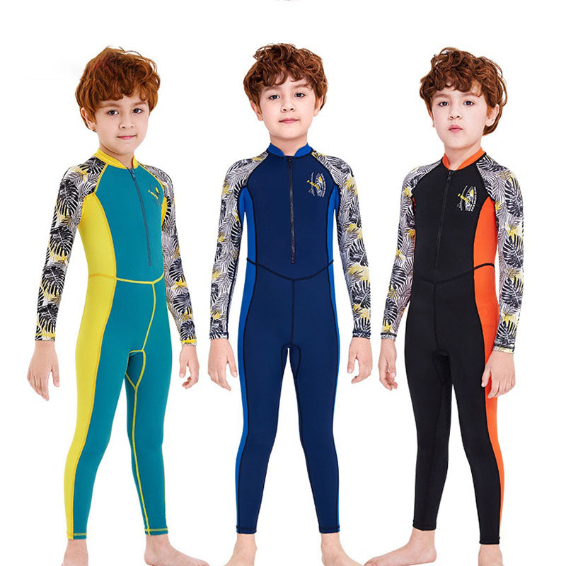 Boys Long Sleeve One-Piece Swimwear