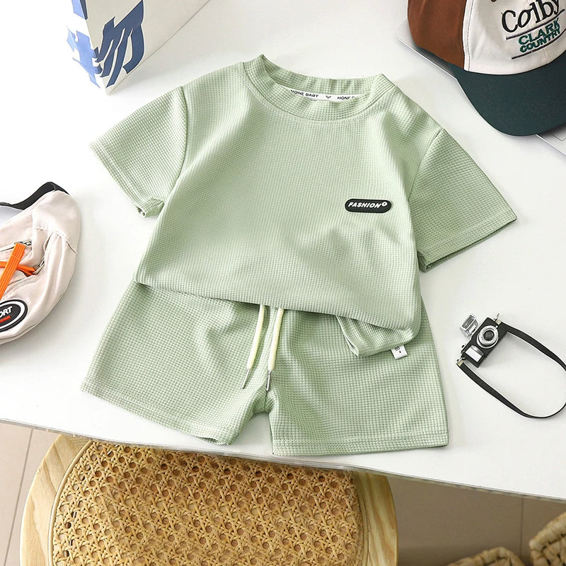 2 Pcs Kids Casual Summer Tracksuit