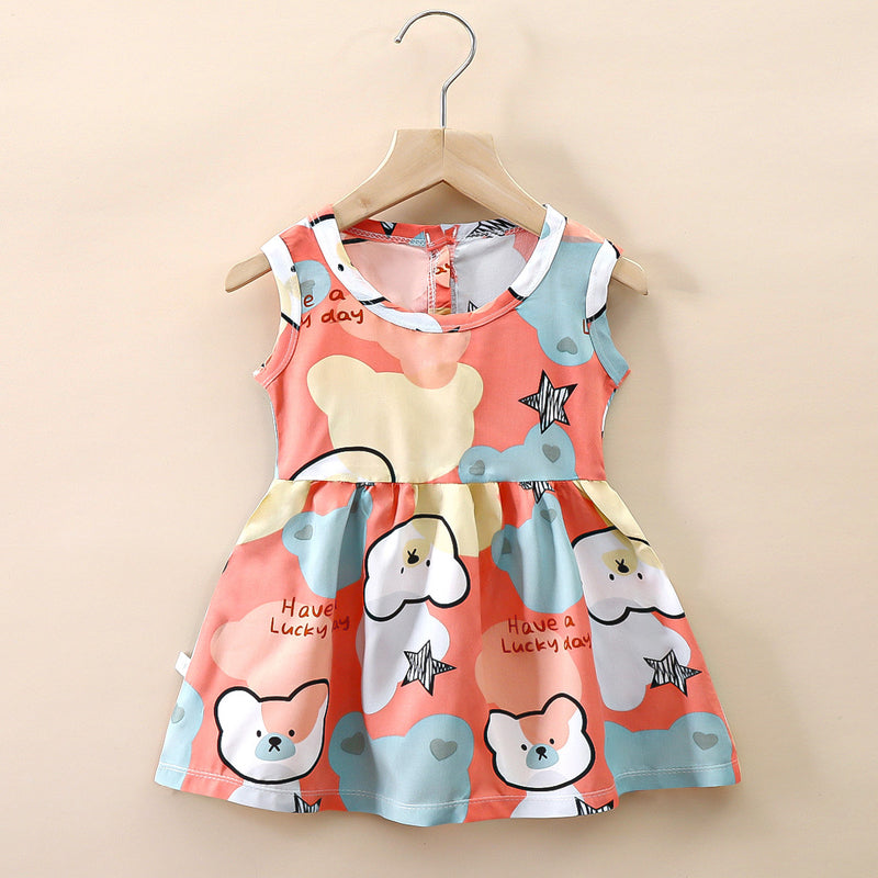 Girls Cotton Summer Party Dress