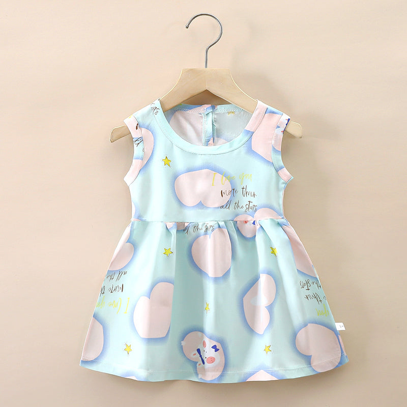 Girls Cotton Summer Party Dress