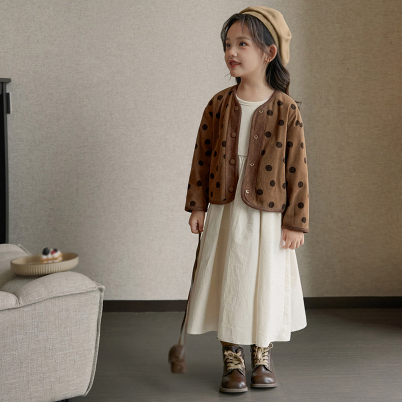 Girls Winter Woolen Yarn Skirt Dress