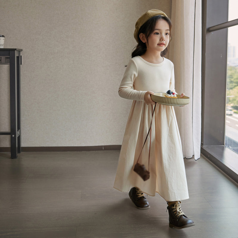 Girls Winter Woolen Yarn Skirt Dress