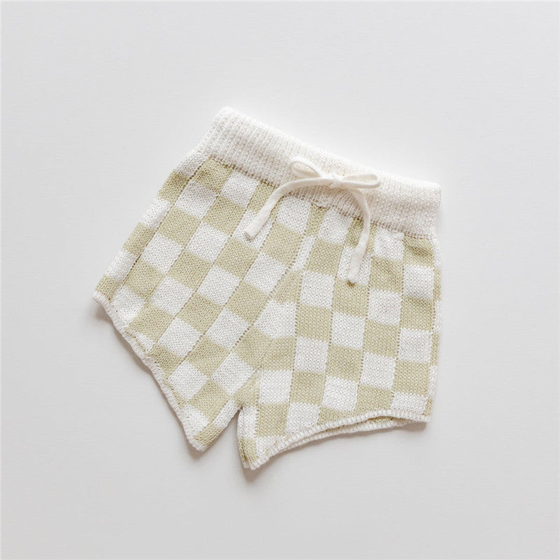 Kids Checkered Summer Knitwear