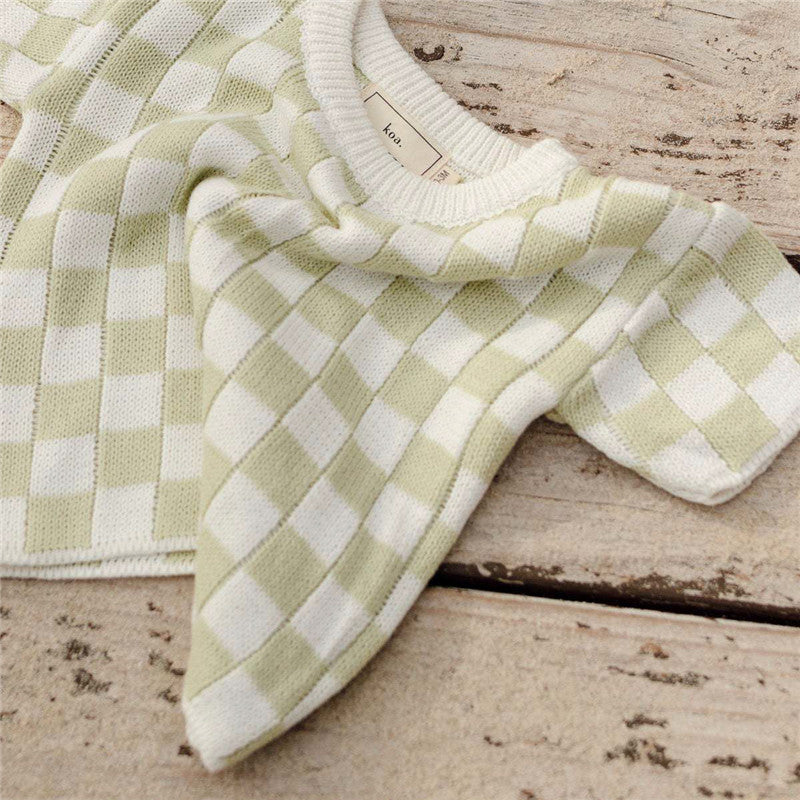 Kids Checkered Summer Knitwear