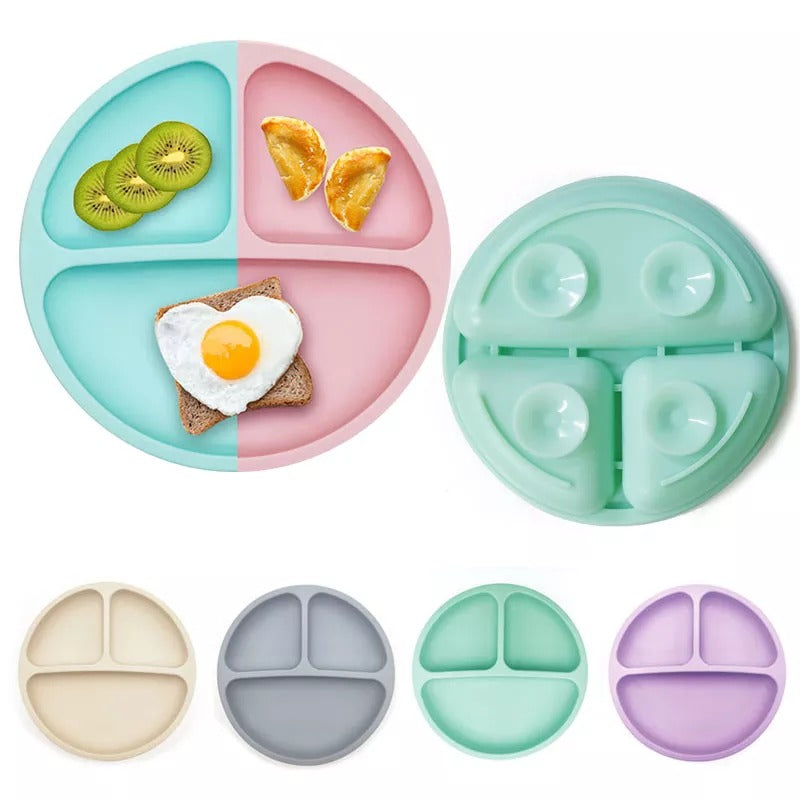 Baby Safe Suction Silicone Dining Plate