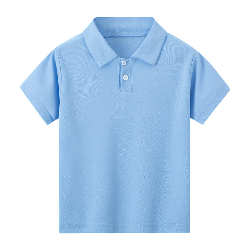 Kids Solid Colour Summer Polo Shirt