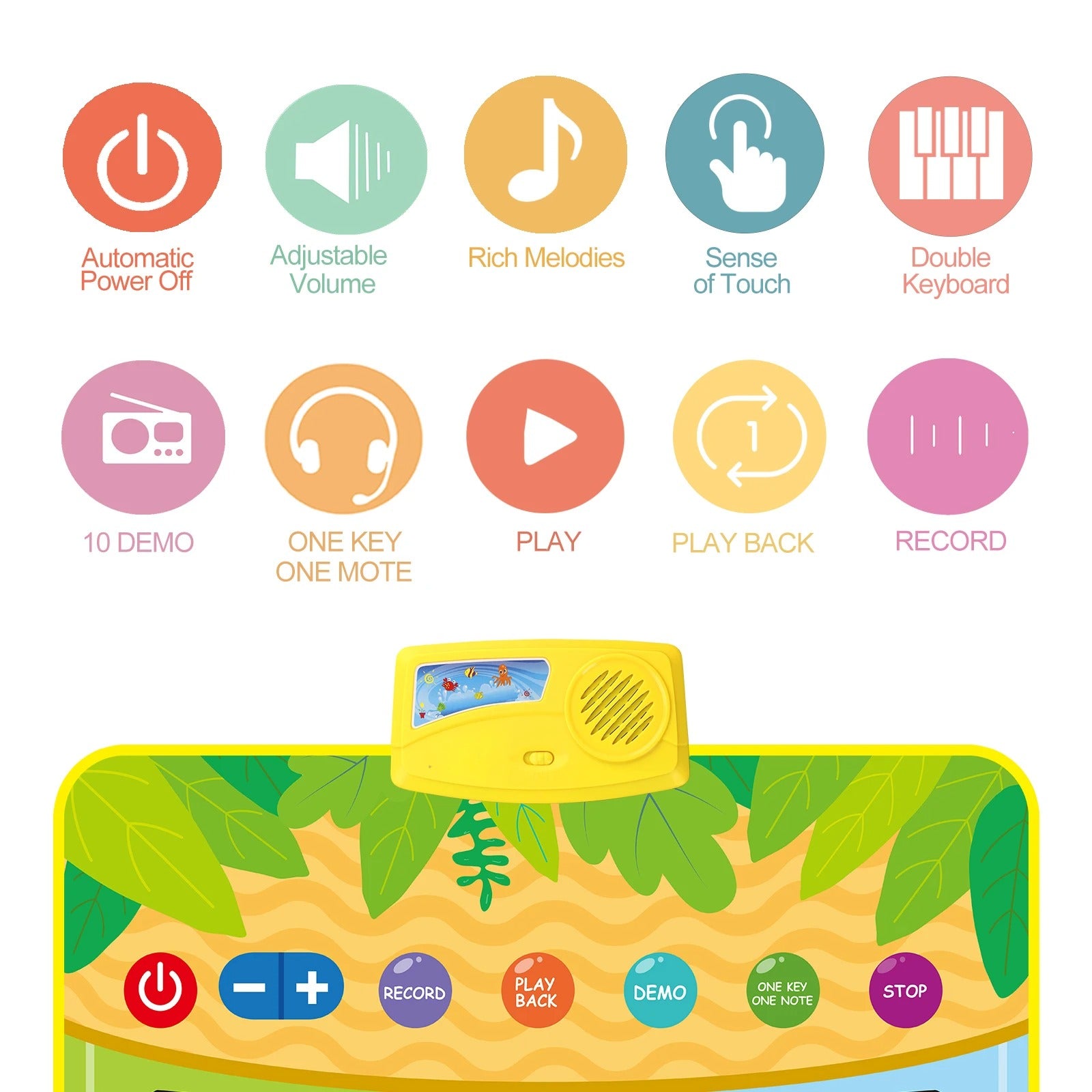 Interactive Melody Maker: Kids Musical Piano Play Mat