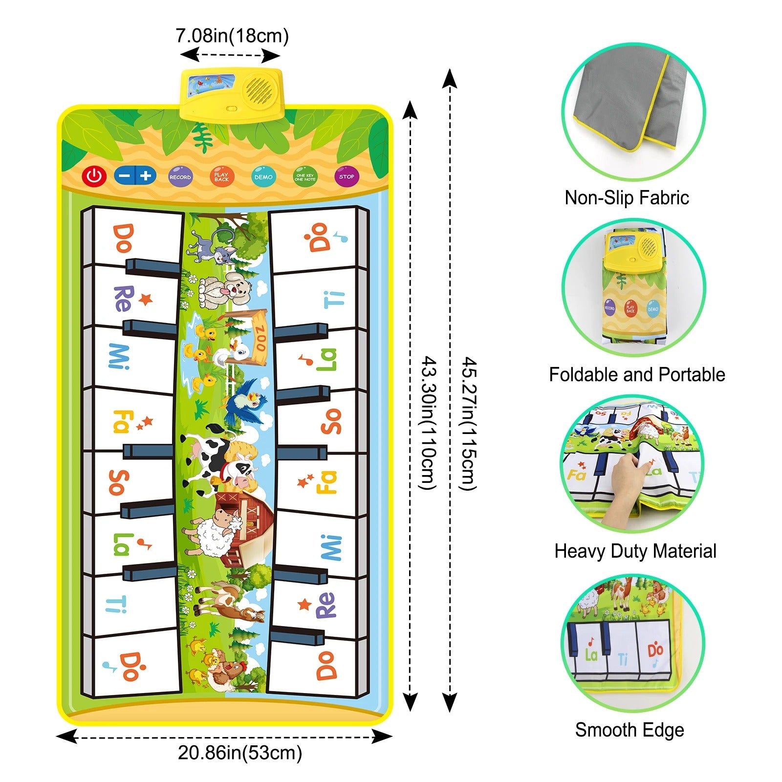 Interactive Melody Maker: Kids Musical Piano Play Mat