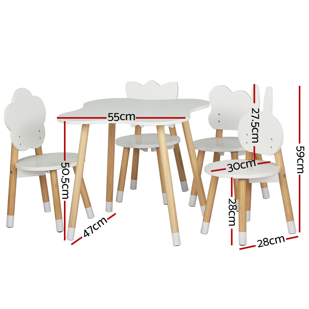 5PCS Play & Learn Table and Chair Set