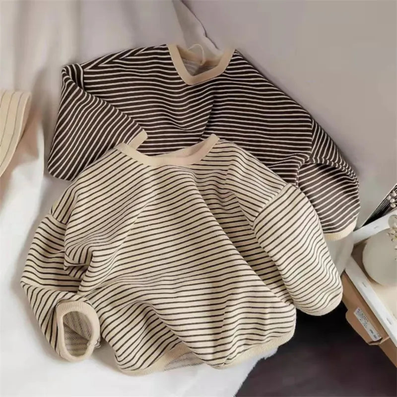 Kids Striped Cotton Long-Sleeves Shirt