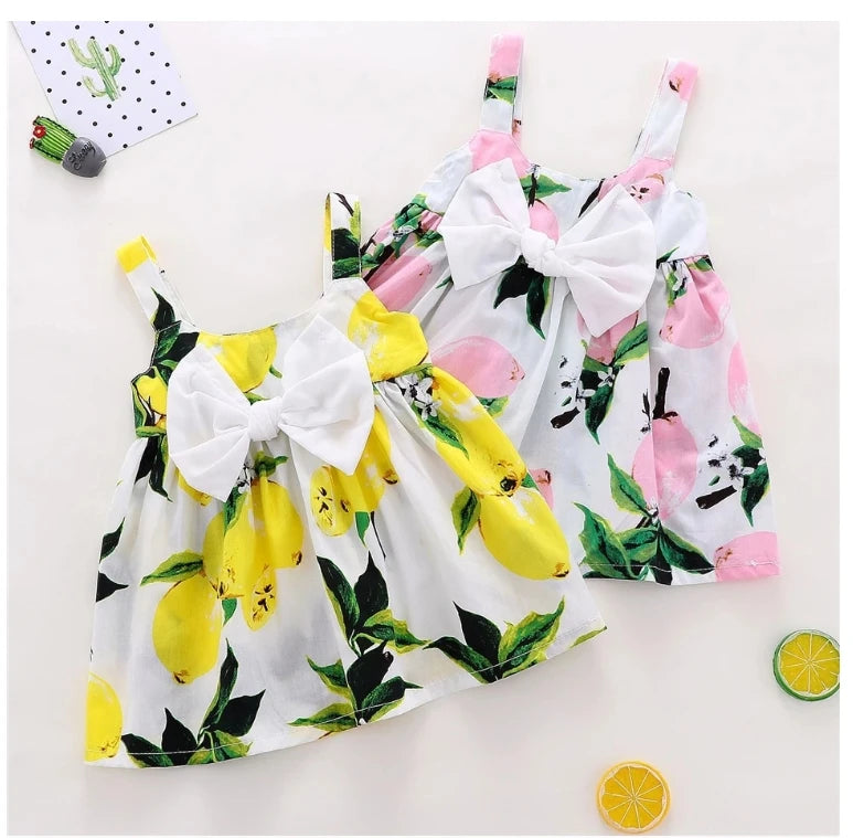 Lemon Print Baby Girl Dress