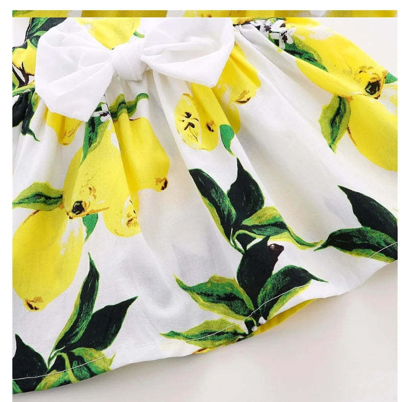 Lemon Print Baby Girl Dress