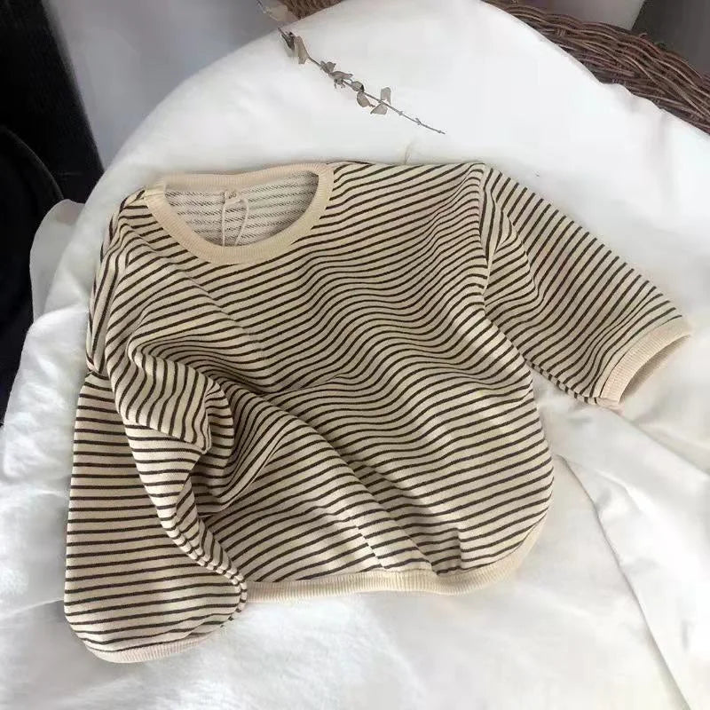 Kids Striped Cotton Long-Sleeves Shirt