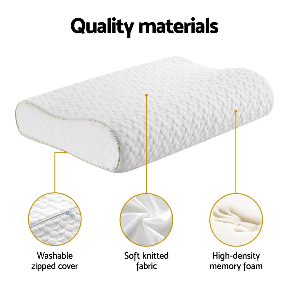 ErgoComfort Contoured Memory Foam Neck Pillow