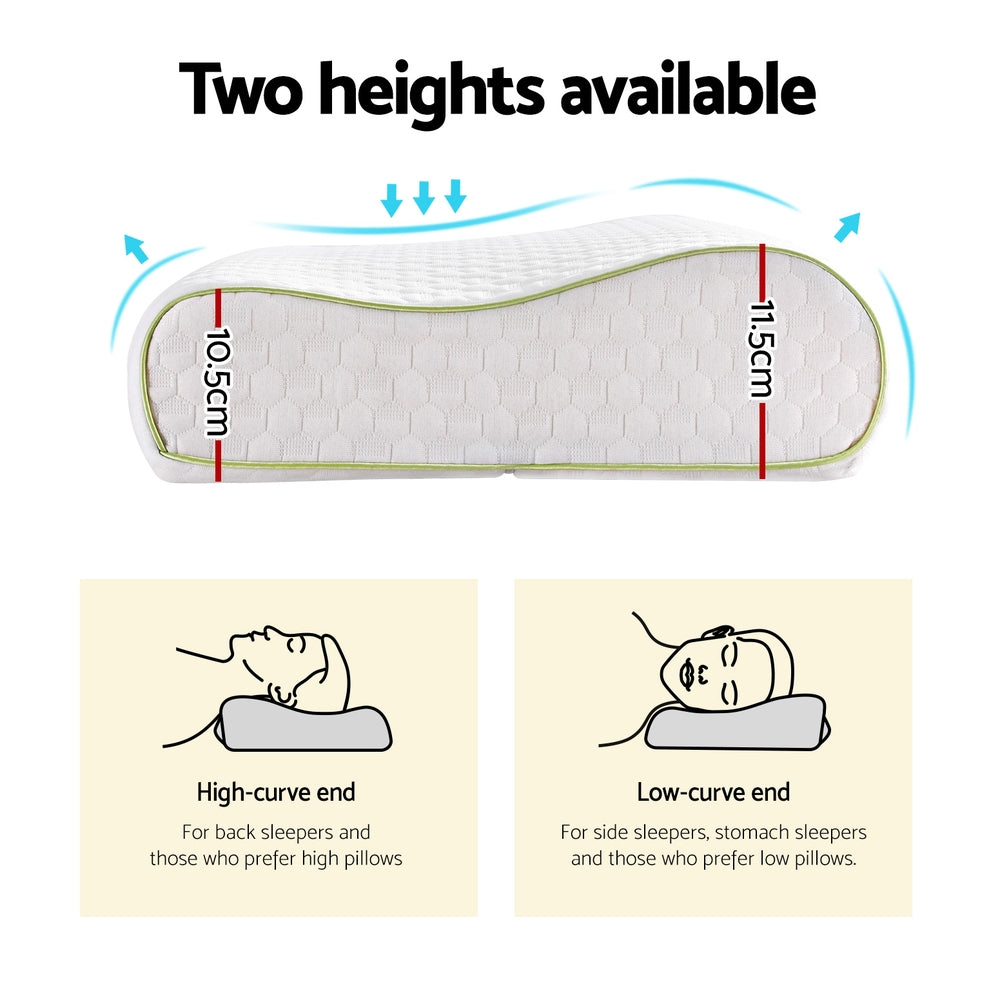 ErgoComfort Contoured Memory Foam Neck Pillow