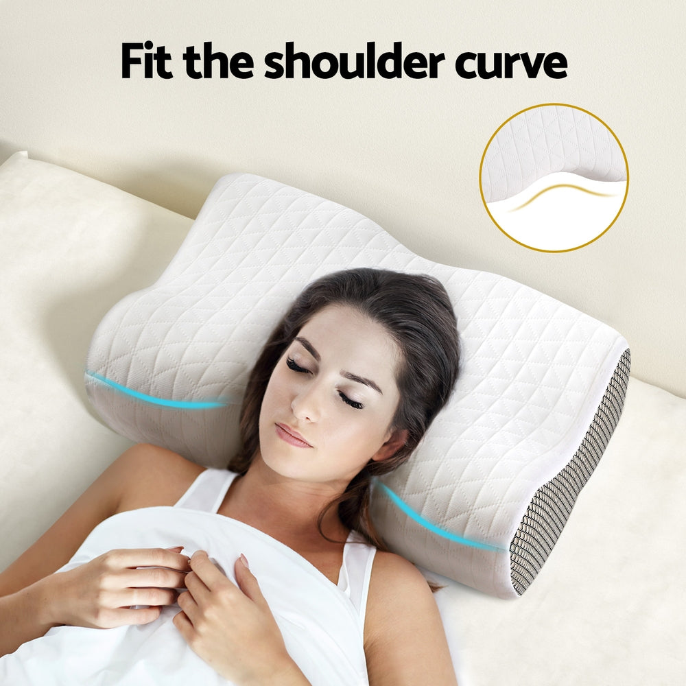 Premium Ergonomic Memory Foam Contour Pillow for Neck Support