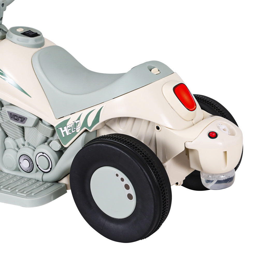 Kids Bubble Maker Green Electric Ride On Motorcycle