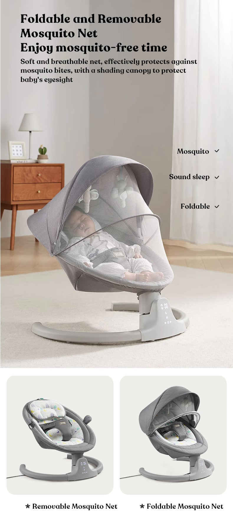 Remote Control Baby Music Cradle Electric Rocking Chair