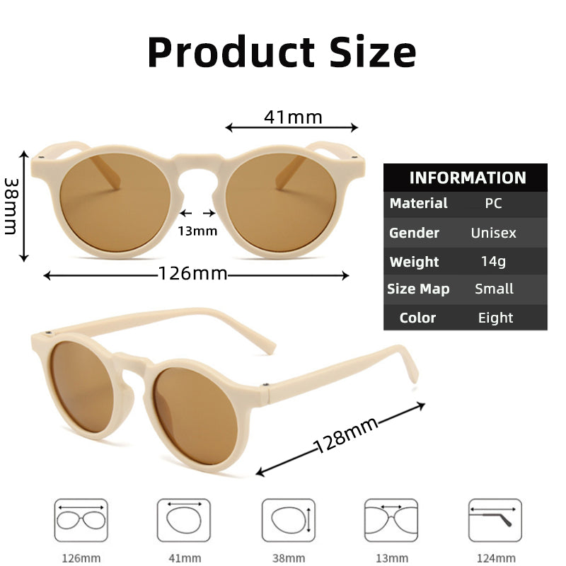 Round Outdoor Sun Protection Sunglasses