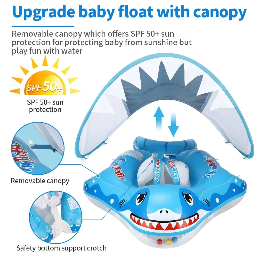 Baby Swimming Float Ring Inflatable with Canopy