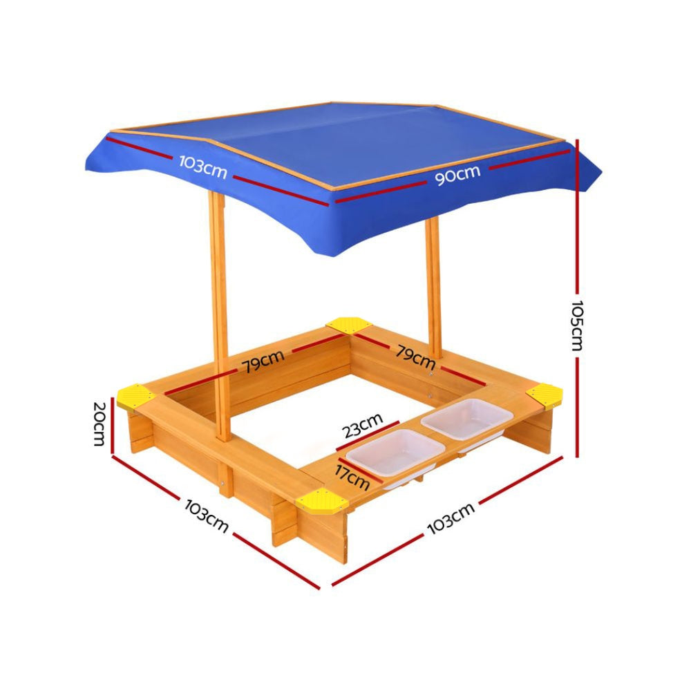 Sand Pit with Canopy Water Basin Toys