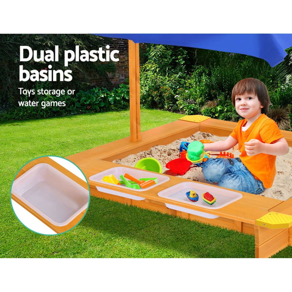 Sand Pit with Canopy Water Basin Toys