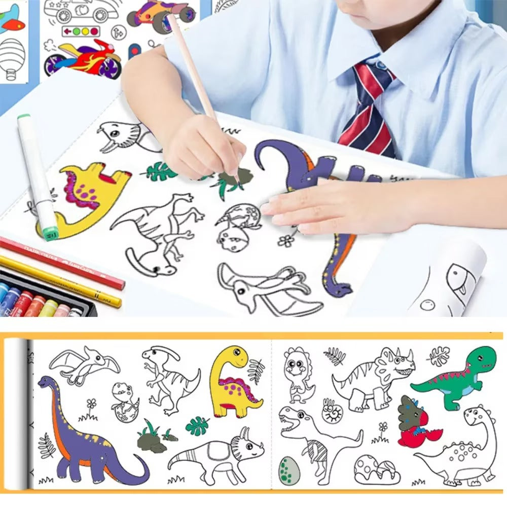 Children's Drawing Roll Sticky Colour Filling Paper