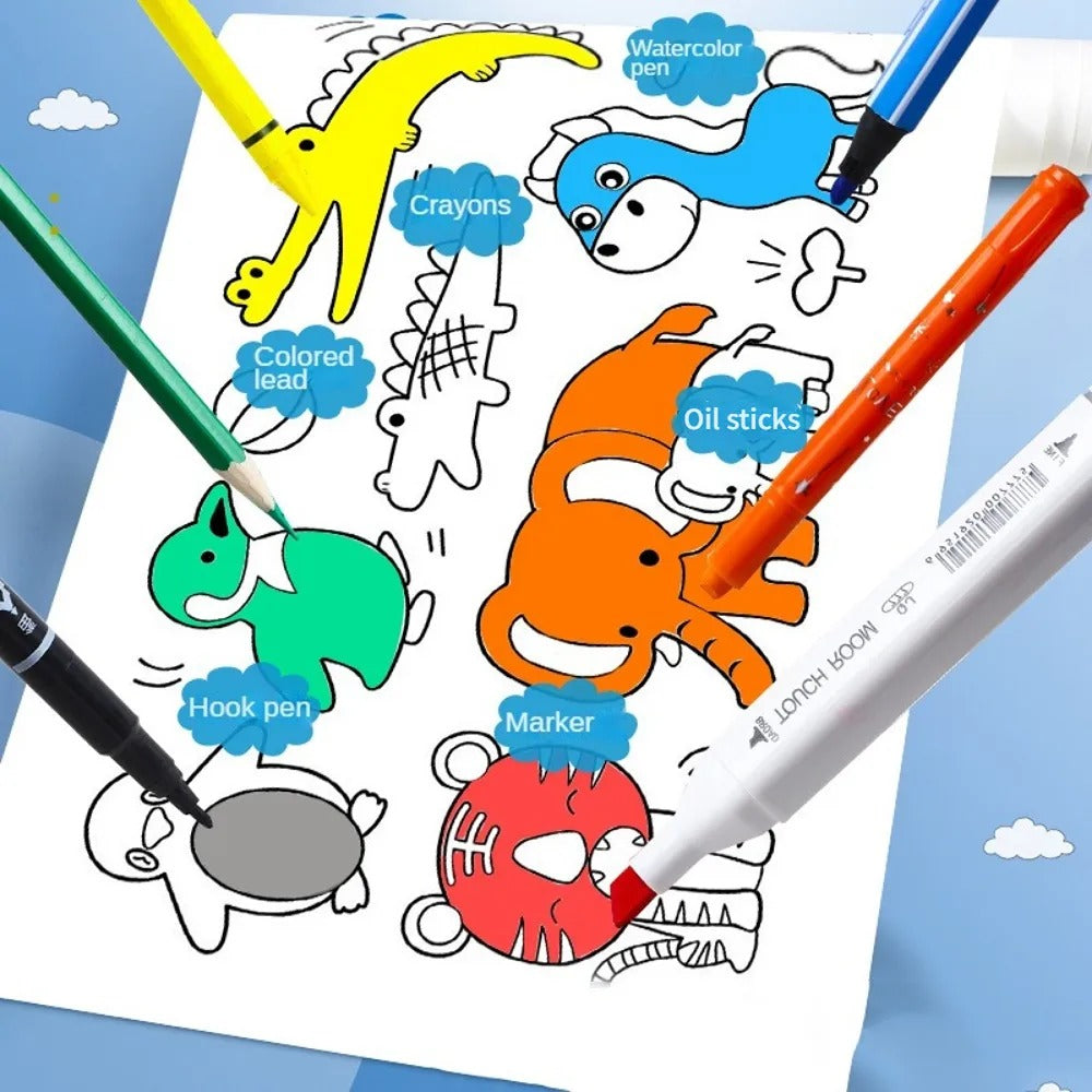 Children's Drawing Roll Sticky Colour Filling Paper