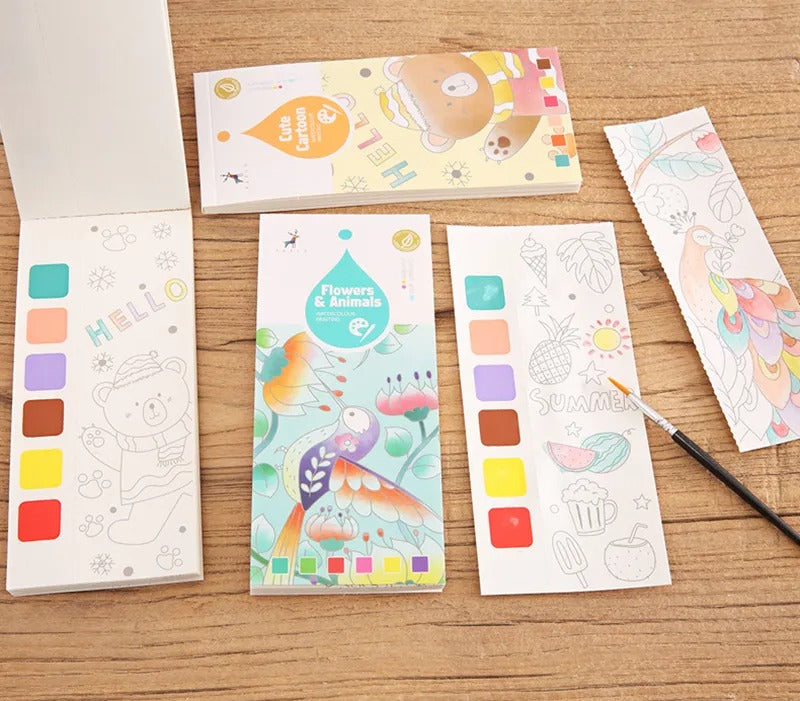 Portable Children Watercolor Painting Book