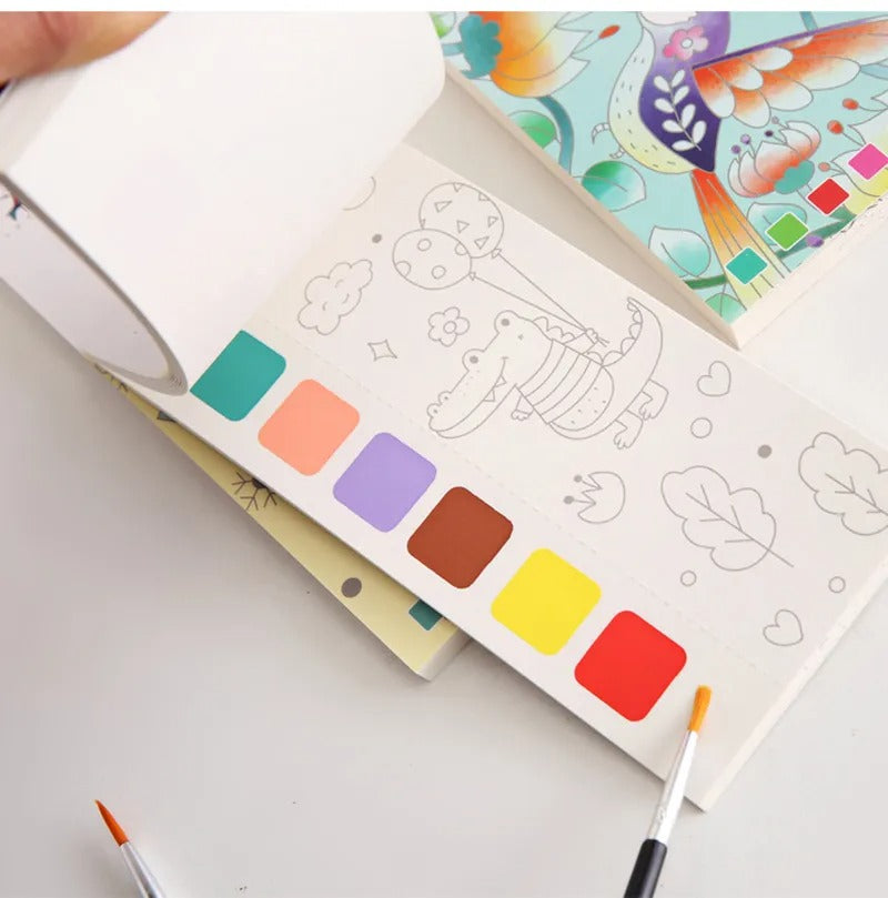 Portable Children Watercolor Painting Book