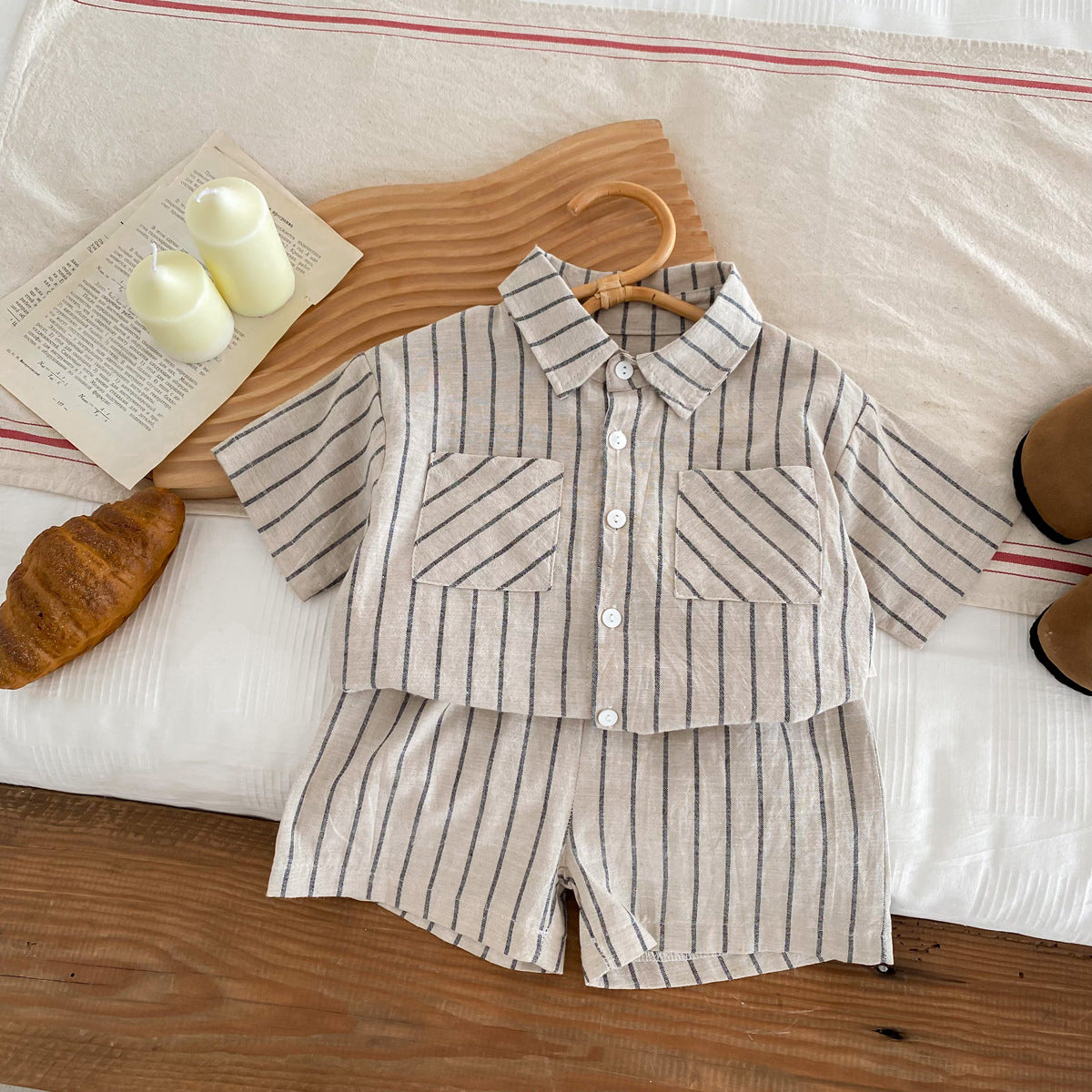 Stripes Summer Shirt and Shorts Set