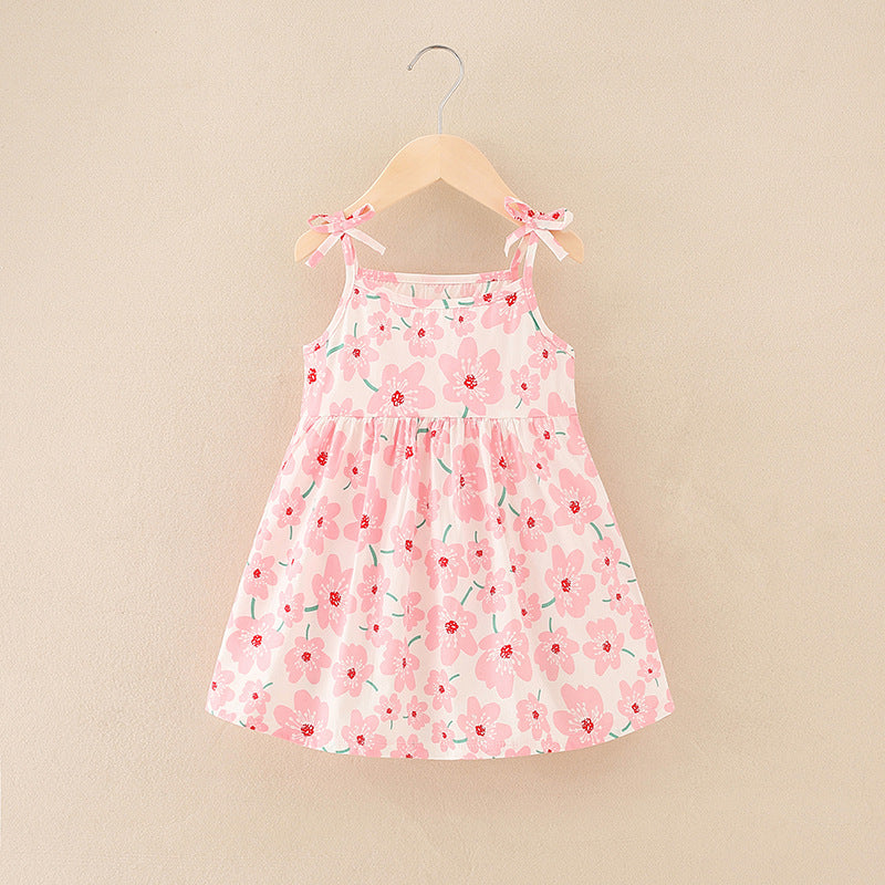 Summer Sleeveless Floral Cotton Dress