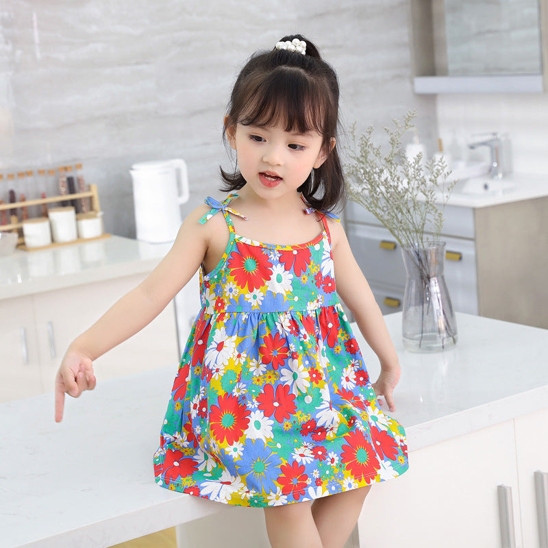 Summer Sleeveless Floral Cotton Dress