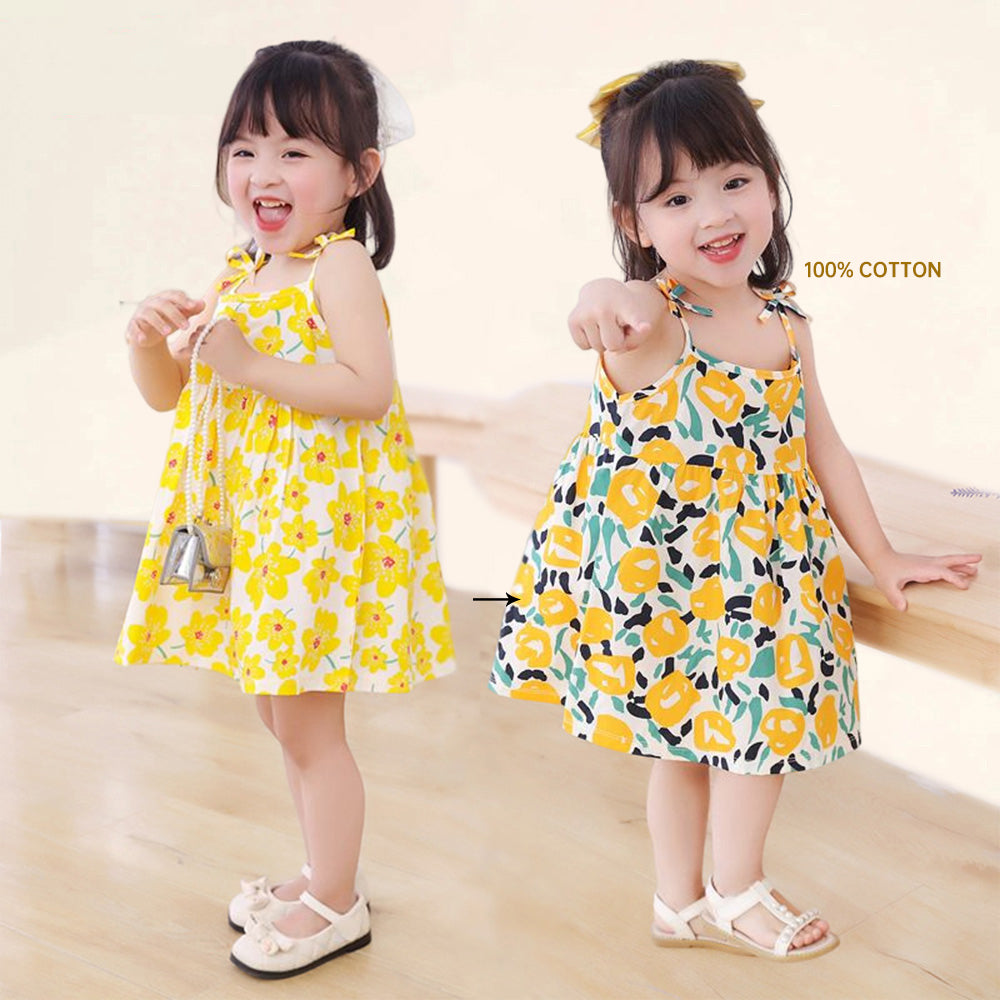 Summer Sleeveless Floral Cotton Dress