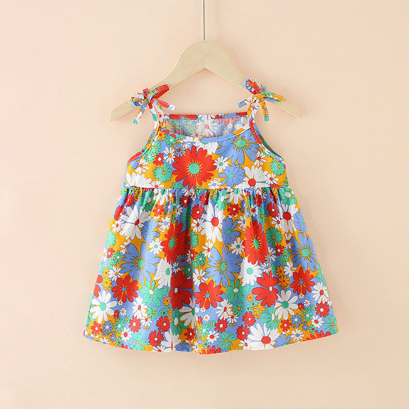 Summer Sleeveless Floral Cotton Dress