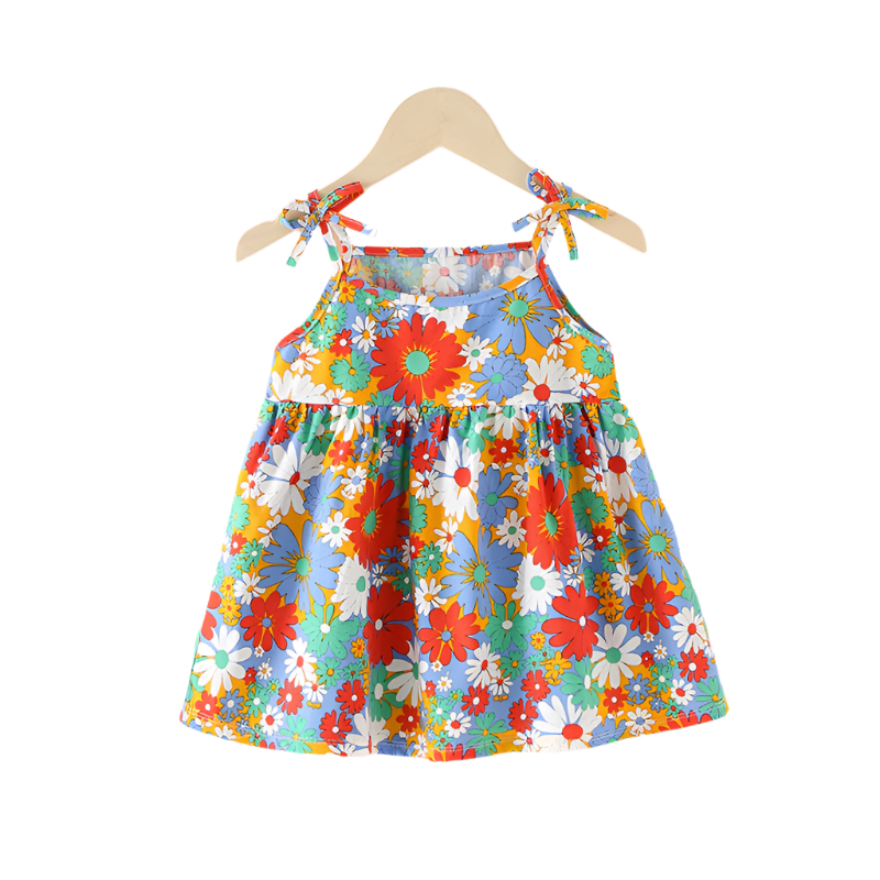 Summer Sleeveless Floral Cotton Dress