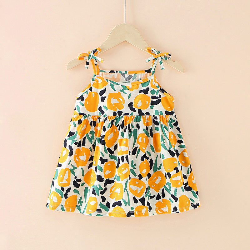 Summer Sleeveless Floral Cotton Dress